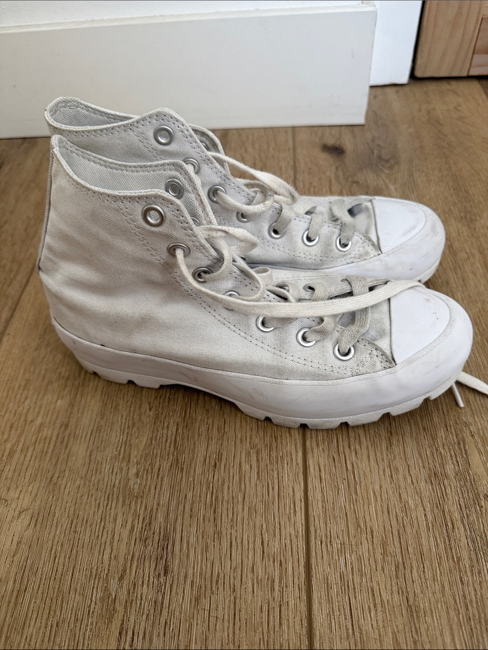 Converse White High-Top Canvas Sneakers